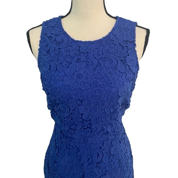 J. Crew Lace Sleeveless Floral Midi Dress Size 10 Cocktail Party Office - Picture 2 of 15